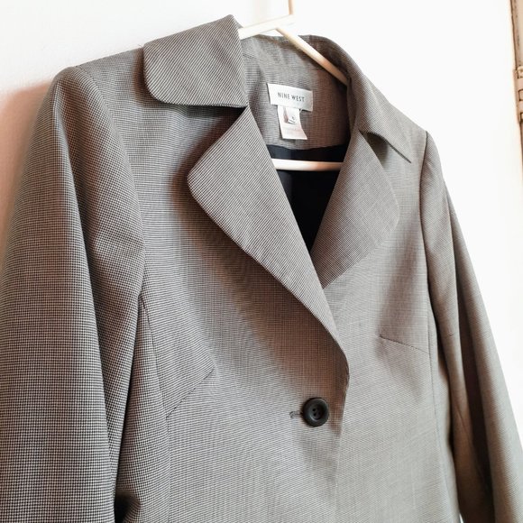 Gray houndstooth blazer - Picture 2 of 8